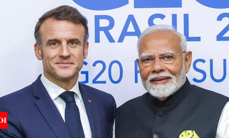 Prime Minister Modi and Macron commit to strengthening strategic ties between India and France, focusing on defense and AI | India News – Times of India