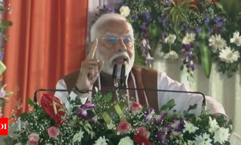 Prime Minister Modi lays the foundation stone for AIIMS at Darbhanga in Bihar and highlights the government’s holistic healthcare approach | India News – Times of India