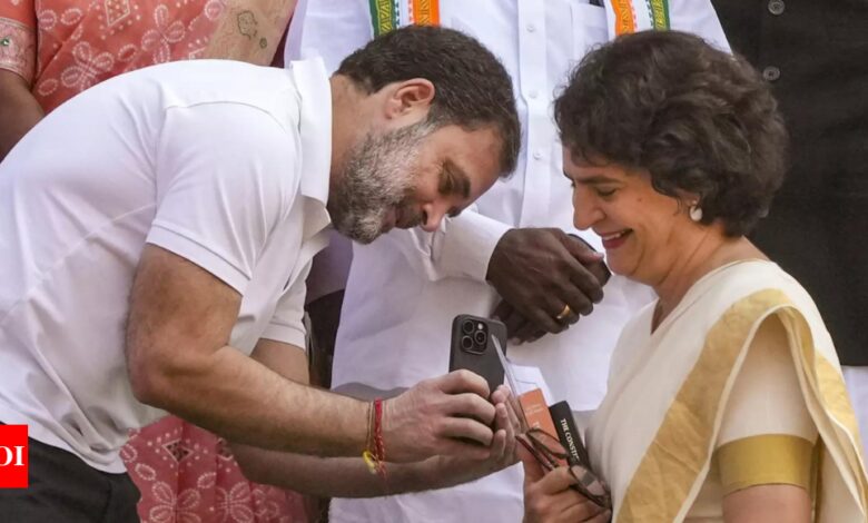 Priyanka and Rahul address rally in Wayanad on November 30 | India News – Times of India