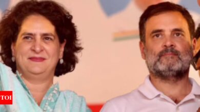 Rahul and Priyanka Gandhi lead protests in Parliament against the Center for helping landslide victims in Wayanad | India News – Times of India