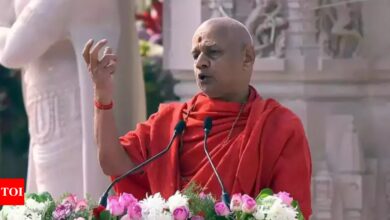 Ram Temple Treasurer Swami Govinddev Giri is against the term ‘voice jihad’ and calls on Hindu society to oppose it | India News – Times of India