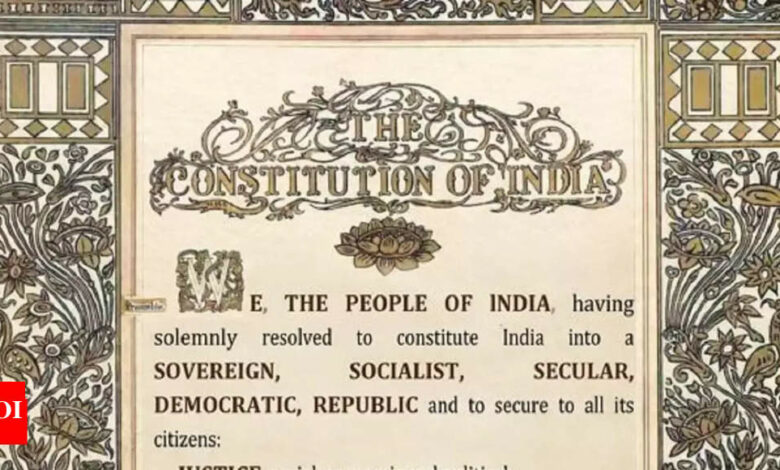 SC rejects pleas against words ‘socialist’ and ‘secular’ in preamble of Constitution | India News – Times of India