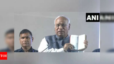 ‘Sahab, ismein sab kuch likha hai’: Kharge slams Modi’s ’empty constitution’ comments, urges Congress to send PM a copy | India News – Times of India