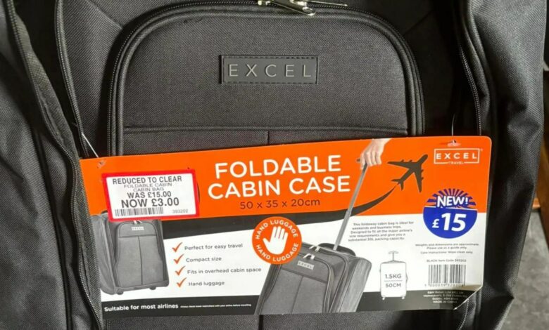 Shoppers are rushing to get their hands on a suitcase perfect for EasyJet flights, which is being reduced to £3