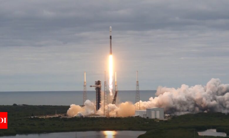 SpaceX’s Falcon-9 takes off with India’s Gsat-20 | India News – Times of India