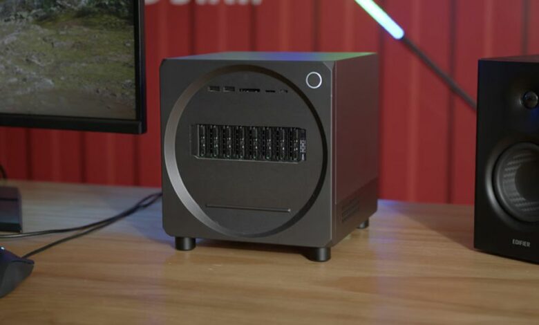 Subwoofer-style mini PC hides eight (yes, 8!) SSDs, a 16-core Ryzen CPU and a Geforce RTX 4060 GPU – and it doesn’t cost as much as you think