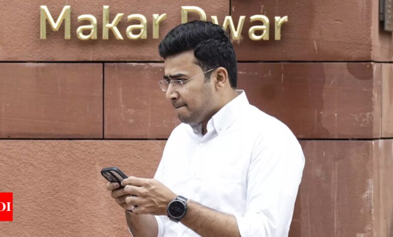 Tejasvi Surya booked for ‘fake news’ in waqf controversy | India News – Times of India