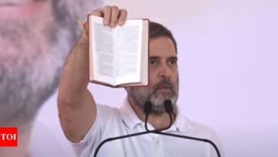 The Constitution seems blank to Prime Minister Modi because he has never read it: Rahul Gandhi | India News – Times of India