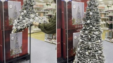 The Range sells a Christmas tree that you can put up without any fuss