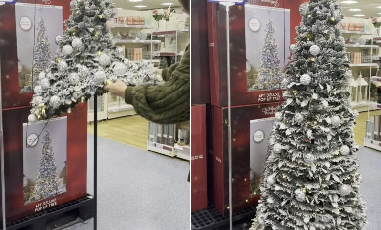 The Range sells a Christmas tree that you can put up without any fuss