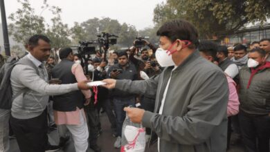 ‘This is like imposing a state of emergency’: BJP MP Manoj Tiwari distributes masks in Delhi as AQI reaches ‘severe plus’ | India News – Times of India