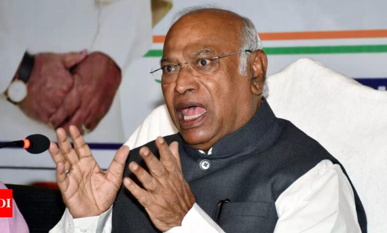 Under BJP, Manipur is neither ‘ek’ nor ‘safe’: Mallikarjun Kharge – Times of India