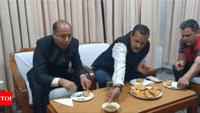 Watch: BJP’s ‘samosa’ party amid Himachal CM Sukhu’s snack mix row | India News – Times of India