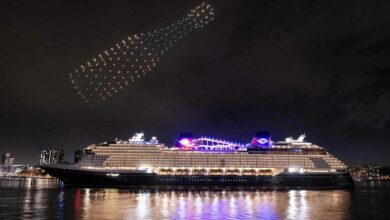 Watch: Disney christened its new cruise ship with a dazzling drone show featuring more than 1,000 drones