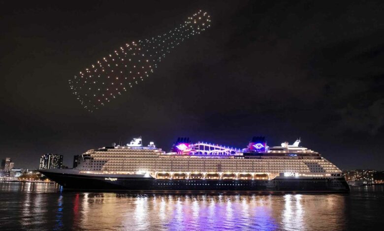 Watch: Disney christened its new cruise ship with a dazzling drone show featuring more than 1,000 drones