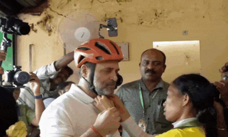 Watch: Rahul Gandhi tries out Kerala’s longest zipline to boost tourism after landslides | India News – Times of India