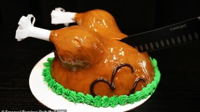 What Baskin-Robbins’ 4,800-calorie turkey cake REALLY tastes like as Chrissy Teigen hops on the viral trend