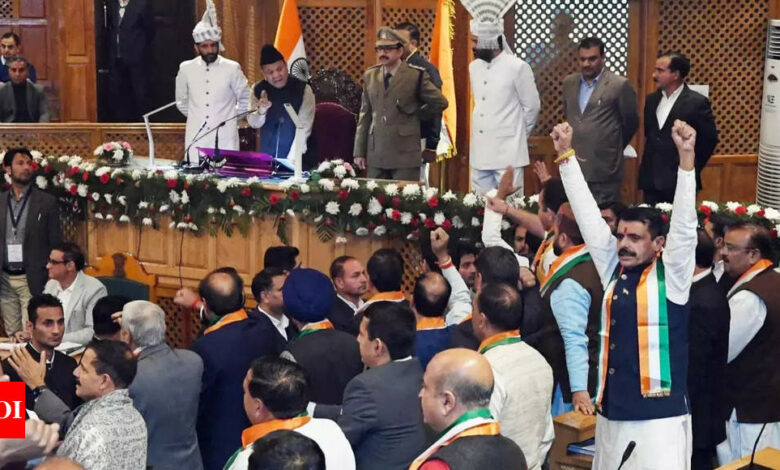 Will lead parallel government if J&K president questions country’s sovereignty: BJP | India News – Times of India