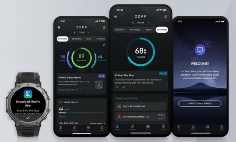 Zepp app 9 with effort score, new features available for Amazfit users