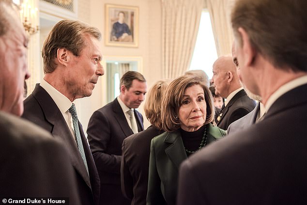 Nancy Pelosi, 84, was rushed to hospital after ‘suffering an injury’ during the trip