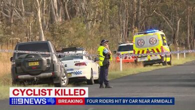 One death and four seriously injured after a horror crash between a car and a group of cyclists in the NSW Northern Tablelands