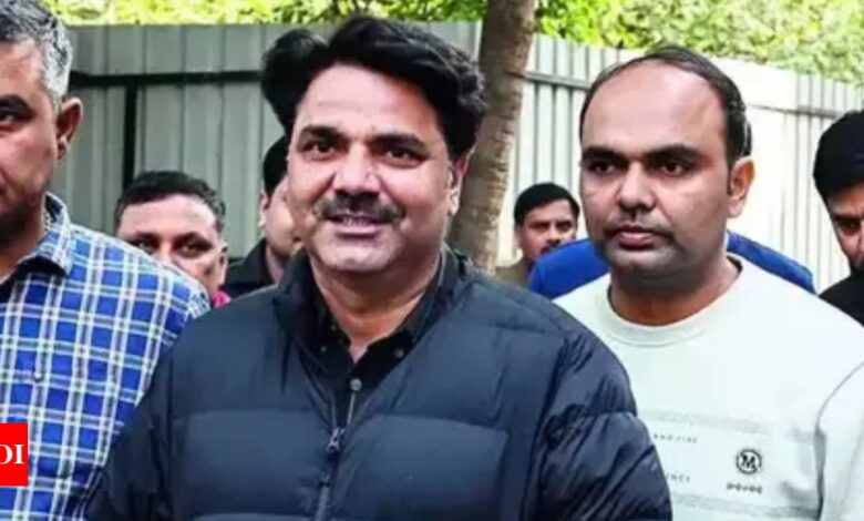 AAP MLA Naresh Balyan’s police custody extended by one day in extortion case | India News – Times of India