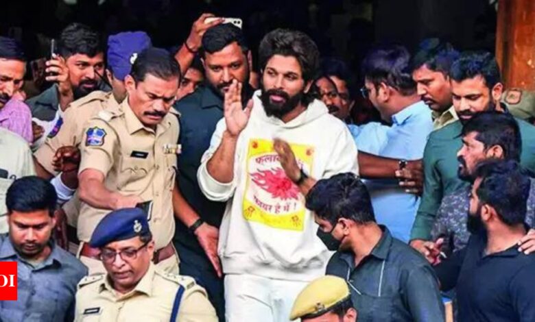 Allu Arjun spends night in jail despite bail in stampede case – Times of India