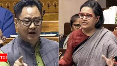 ‘Derogatory remarks’: TMC MP Sagarika Ghose files a privilege motion against Kiren Rijiju | India News – Times of India