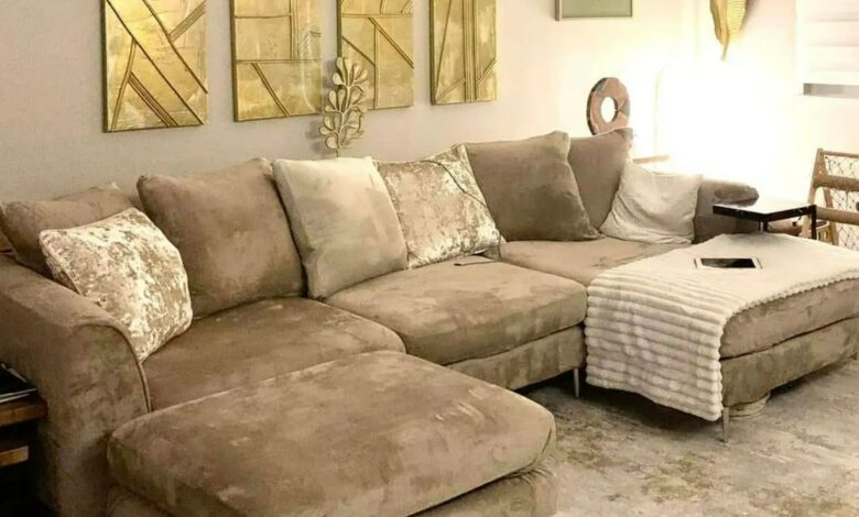 I couldn’t afford a velvet sofa so I transformed mine with a £5.25 Matalan purchase