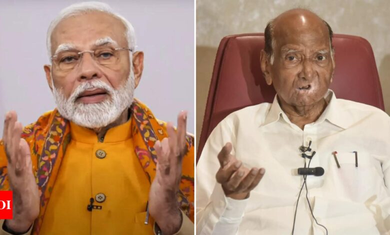 ‘Pray for a long, healthy life’: PM Modi wishes NCP chief Sharad Pawar on his 84th birthday | India News – Times of India