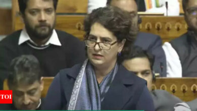 Priyanka Gandhi Vadra’s maiden speech in Lok Sabha: Top Quotes | India News – Times of India