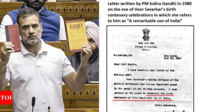 ‘Remarkable son of India’: BJP counters Rahul’s Savarkar attack with Indira Gandhi’s letter | India News – Times of India