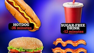 Scientists reveal how many minutes of life you lose every time you eat a cheeseburger, hot dog or drink a Coke