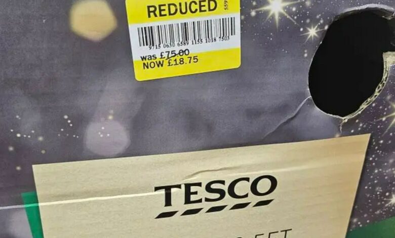 Shoppers buy Tesco 6ft pre-lit trees that are scanned for less than £19