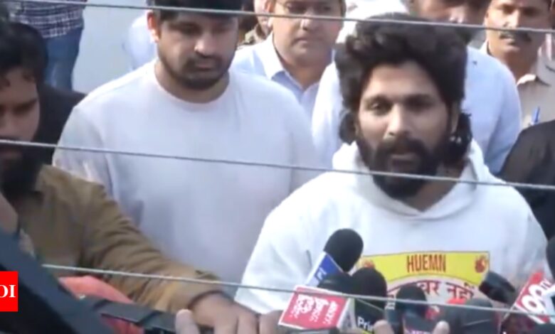 ‘Sorry for what happened’: Pushpa 2 star Allu Arjun calls stampede death ‘unfortunate’ after spending night in jail | India News – Times of India